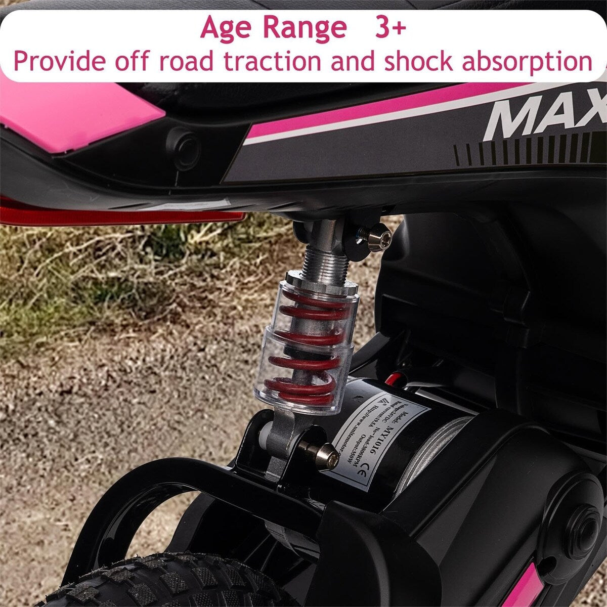 Kids Dirt Bike, 350W Electric Motorcycle Up to 14.29MPH