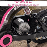 Kids Dirt Bike, 350W Electric Motorcycle Up to 14.29MPH