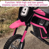 Kids Dirt Bike, 350W Electric Motorcycle Up to 14.29MPH