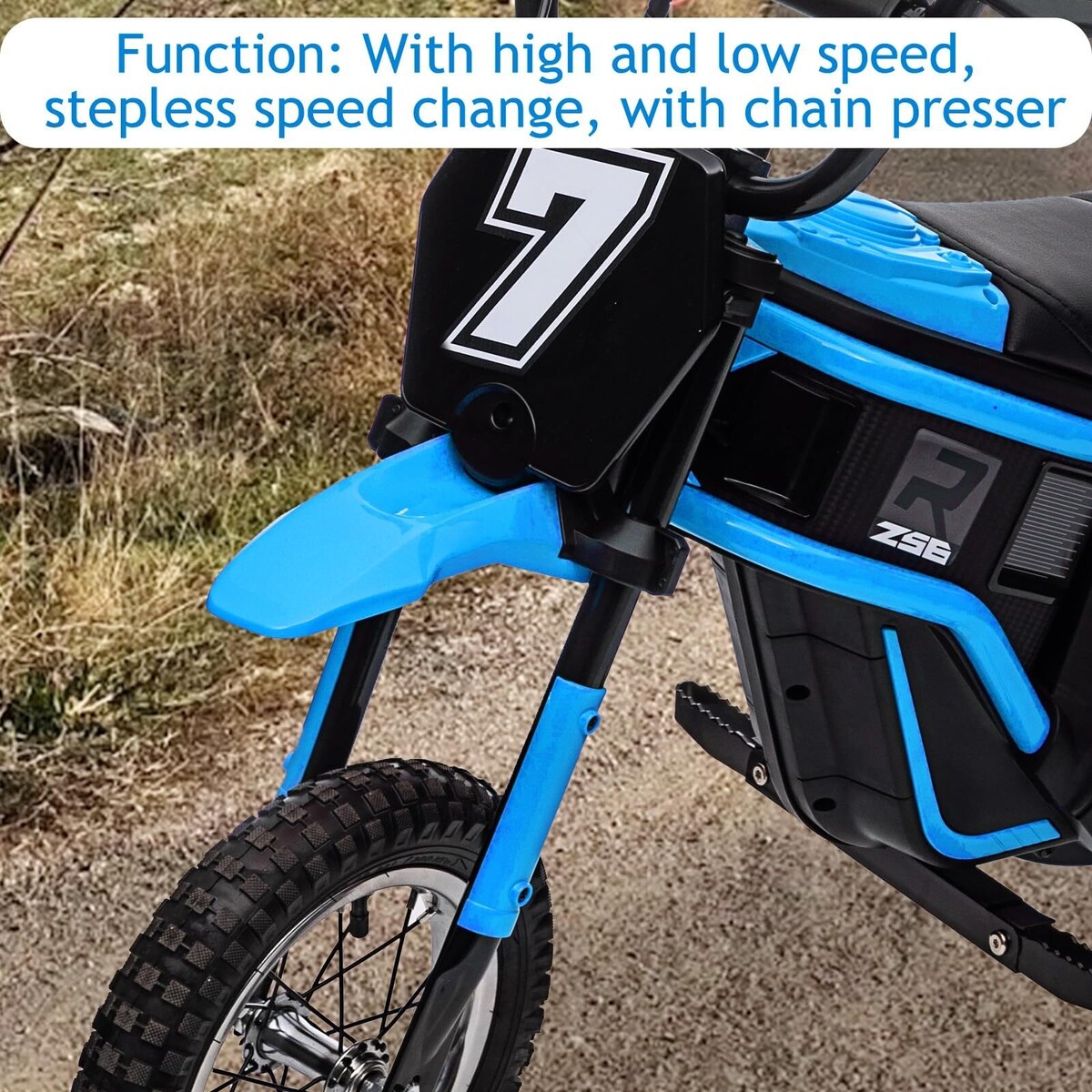 Kids Dirt Bike, 350W Electric Motorcycle Up to 14.29MPH