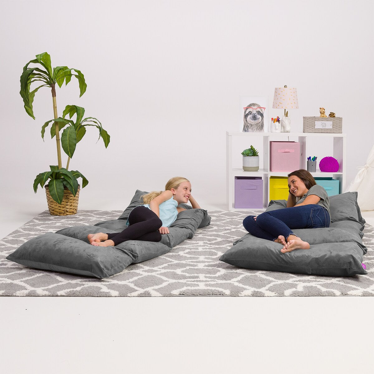 Kids Floor Pillow Cover,Premium Cushion and Lounger Covers for Pillows