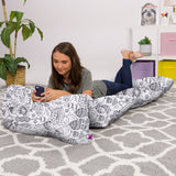 Kids Floor Pillow Cover,Premium Cushion and Lounger Covers for Pillows