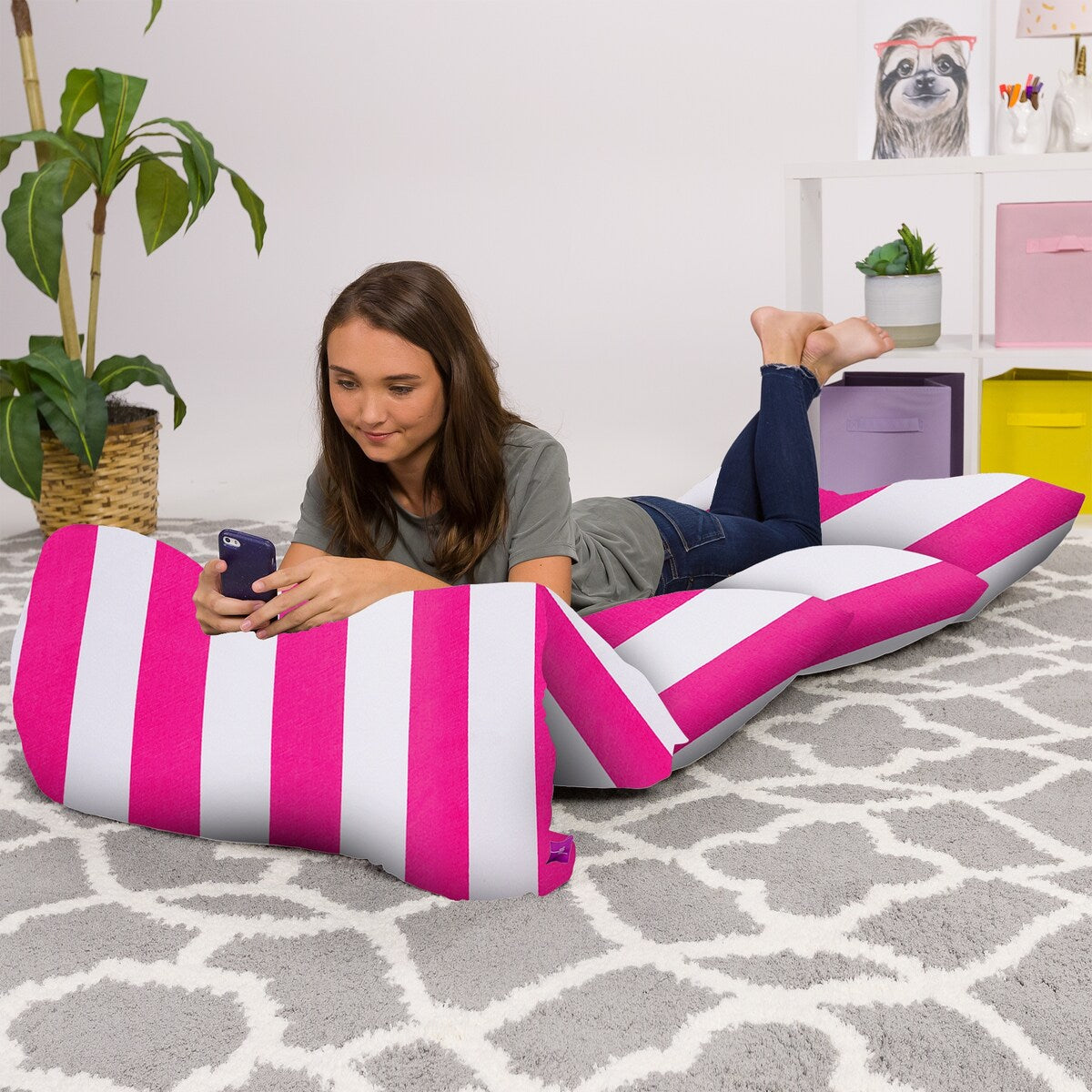 Kids Floor Pillow Cover,Premium Cushion and Lounger Covers for Pillows