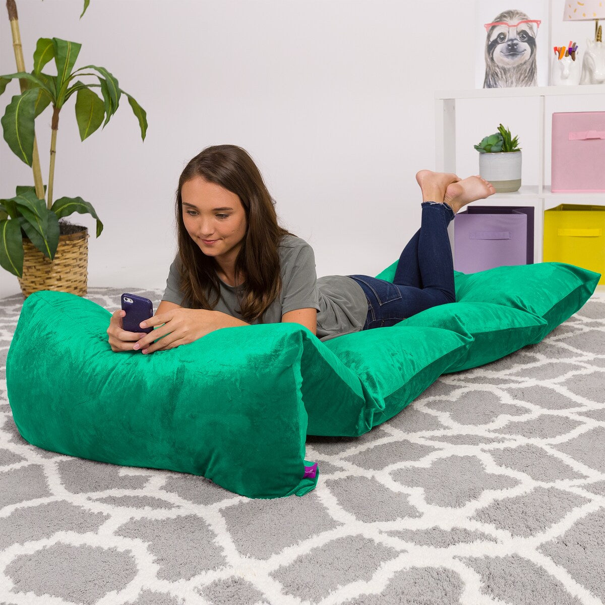 Kids Floor Pillow Cover,Premium Cushion and Lounger Covers for Pillows