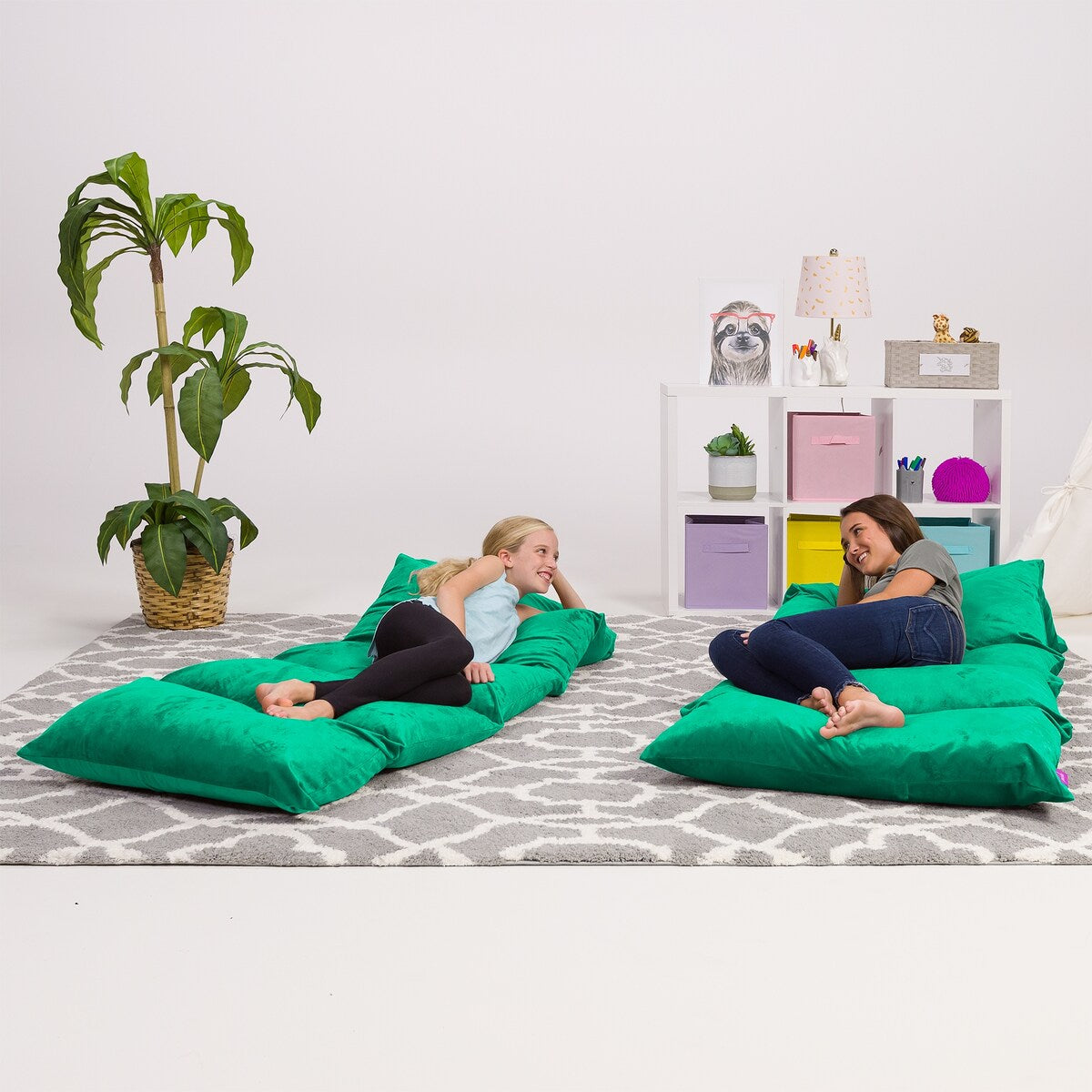 Kids Floor Pillow Cover,Premium Cushion and Lounger Covers for Pillows