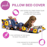 Kids Floor Pillow Cover,Premium Cushion and Lounger Covers for Pillows
