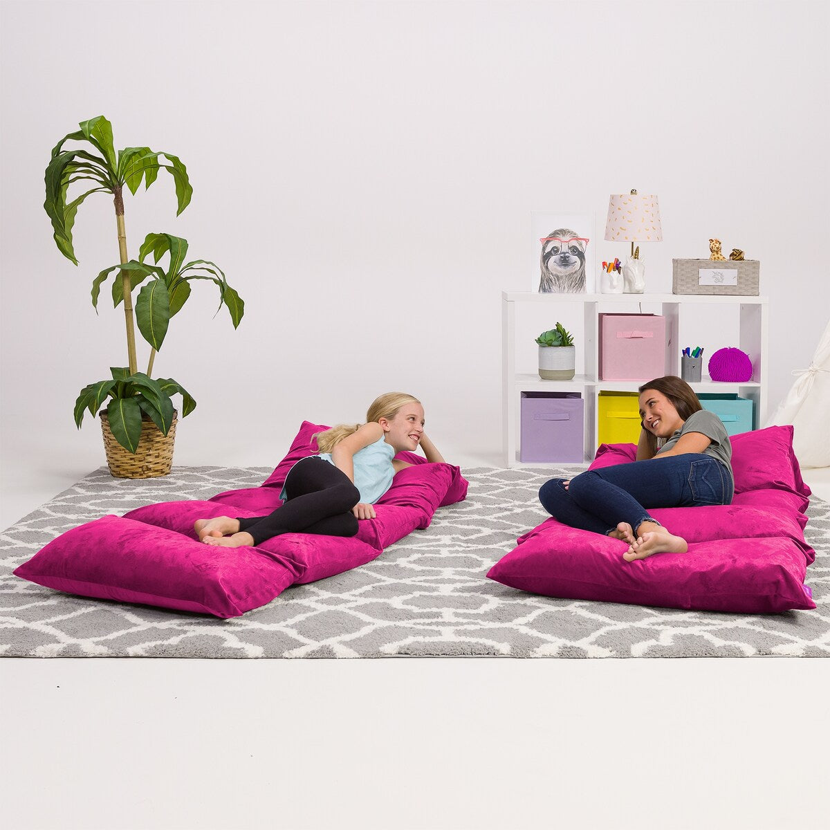 Kids Floor Pillow Cover,Premium Cushion and Lounger Covers for Pillows