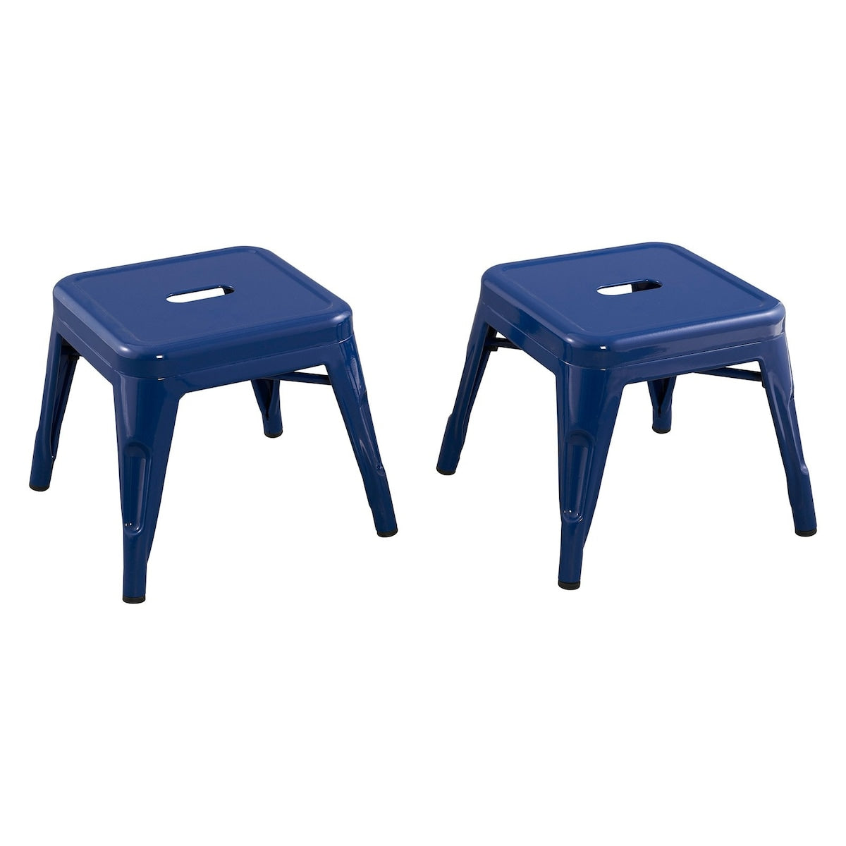 Kids Navy Metal Stools Set of 2