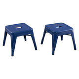 Kids Navy Metal Stools Set of 2