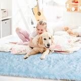 Nursery Decor Area Rug Fuzzy Carpet for Kids Children Play Mat