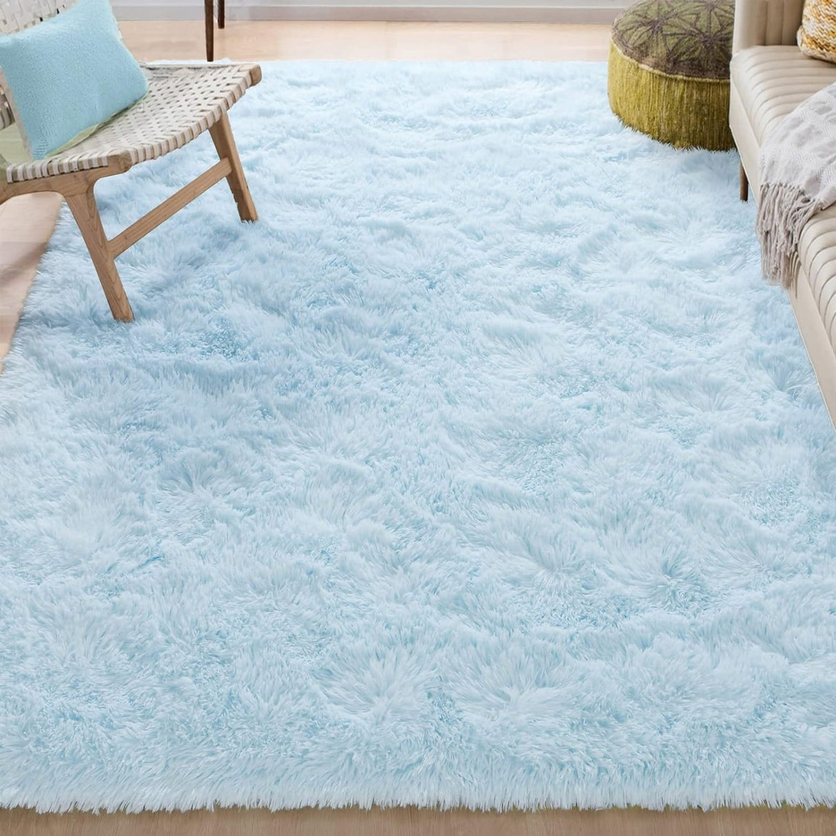 Nursery Decor Area Rug Fuzzy Carpet for Kids Children Play Mat