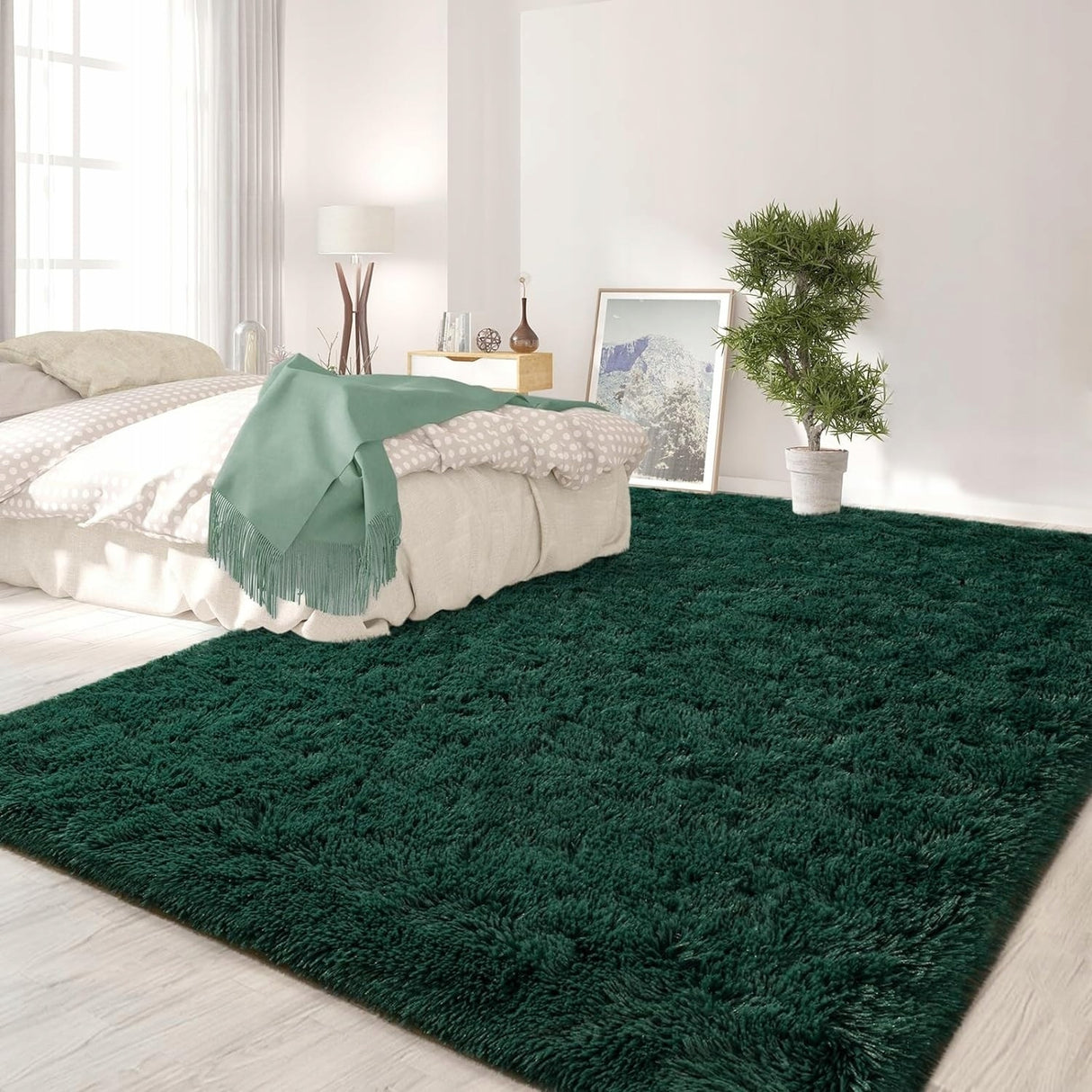 Nursery Decor Area Rug Fuzzy Carpet for Kids Children Play Mat