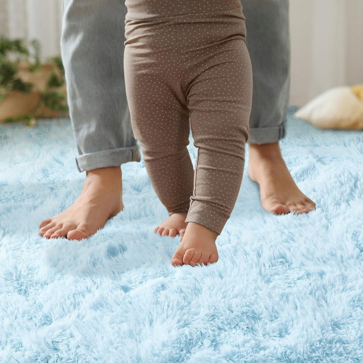 Nursery Decor Area Rug Fuzzy Carpet for Kids Children Play Mat