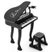 Kids Piano Keyboard Toy Musical Instrument w/ Stool & Microphone
