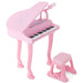 Kids Piano Keyboard Toy Musical Instrument w/ Stool & Microphone