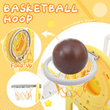 Kids Playground Climber Freestanding Slide Playset with Basketball Hoop Play Combination for Babies Indoor & Outdoor