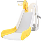 Kids Playground Climber Freestanding Slide Playset with Basketball Hoop Play Combination for Babies Indoor & Outdoor