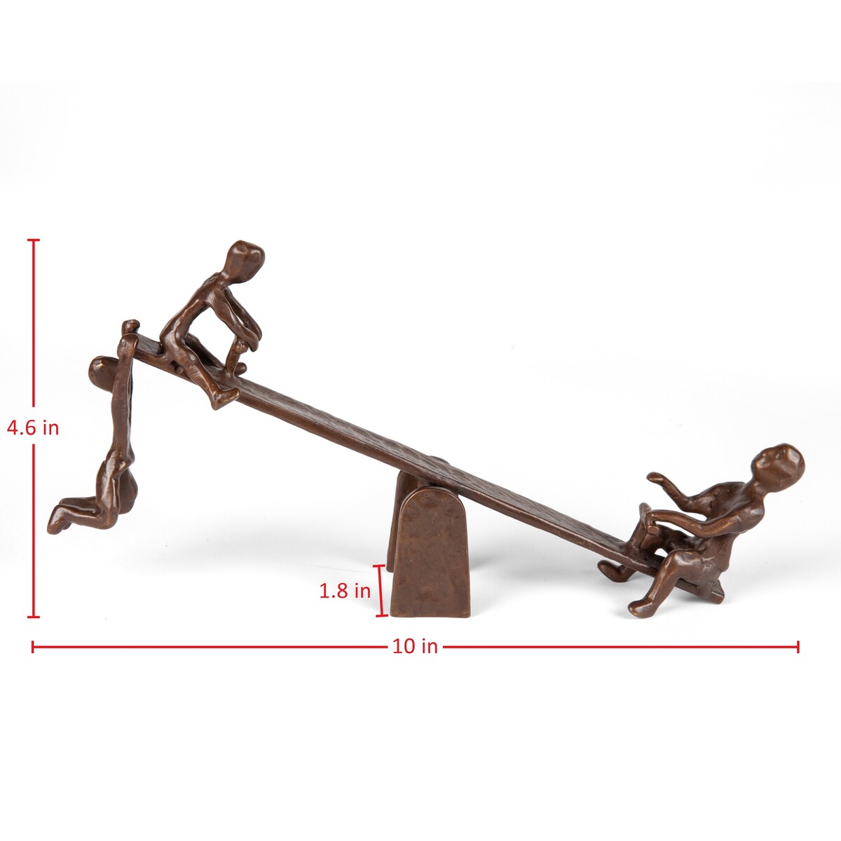 Kids Playing on See Saw Cast Bronze Sculpture