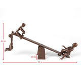 Kids Playing on See Saw Cast Bronze Sculpture