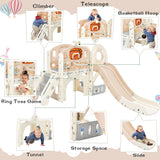 Kids Playset Structure With Freestanding Slide