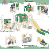 Kids Playset Structure With Freestanding Slide
