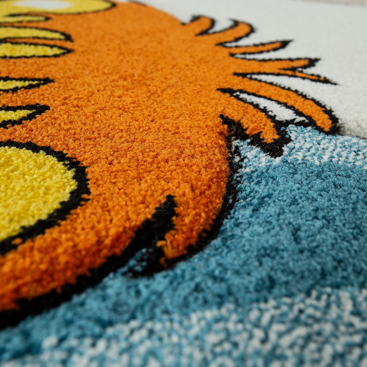 Kids Room Rug Cute Zoo Animals Jungle in 3D Effect for Nursery