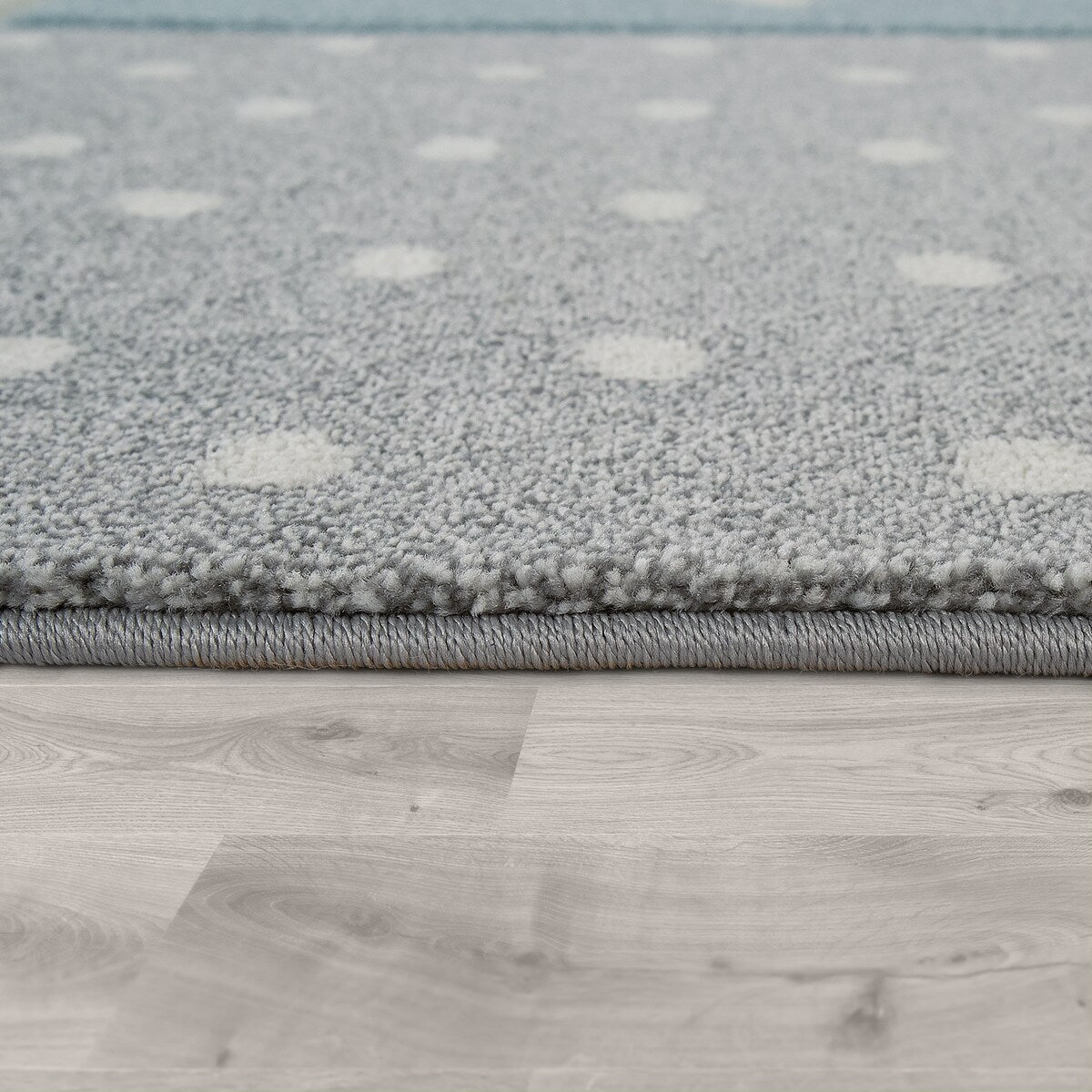 Kids Rug for Nursery Checkered with Stars in Pastel Colors