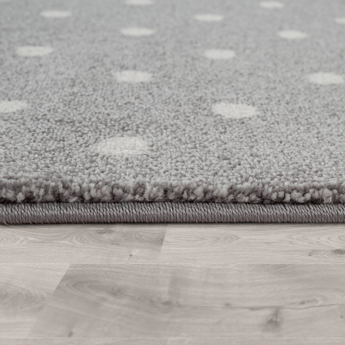 Kids Rug for Nursery Checkered with Stars in Pastel Colors