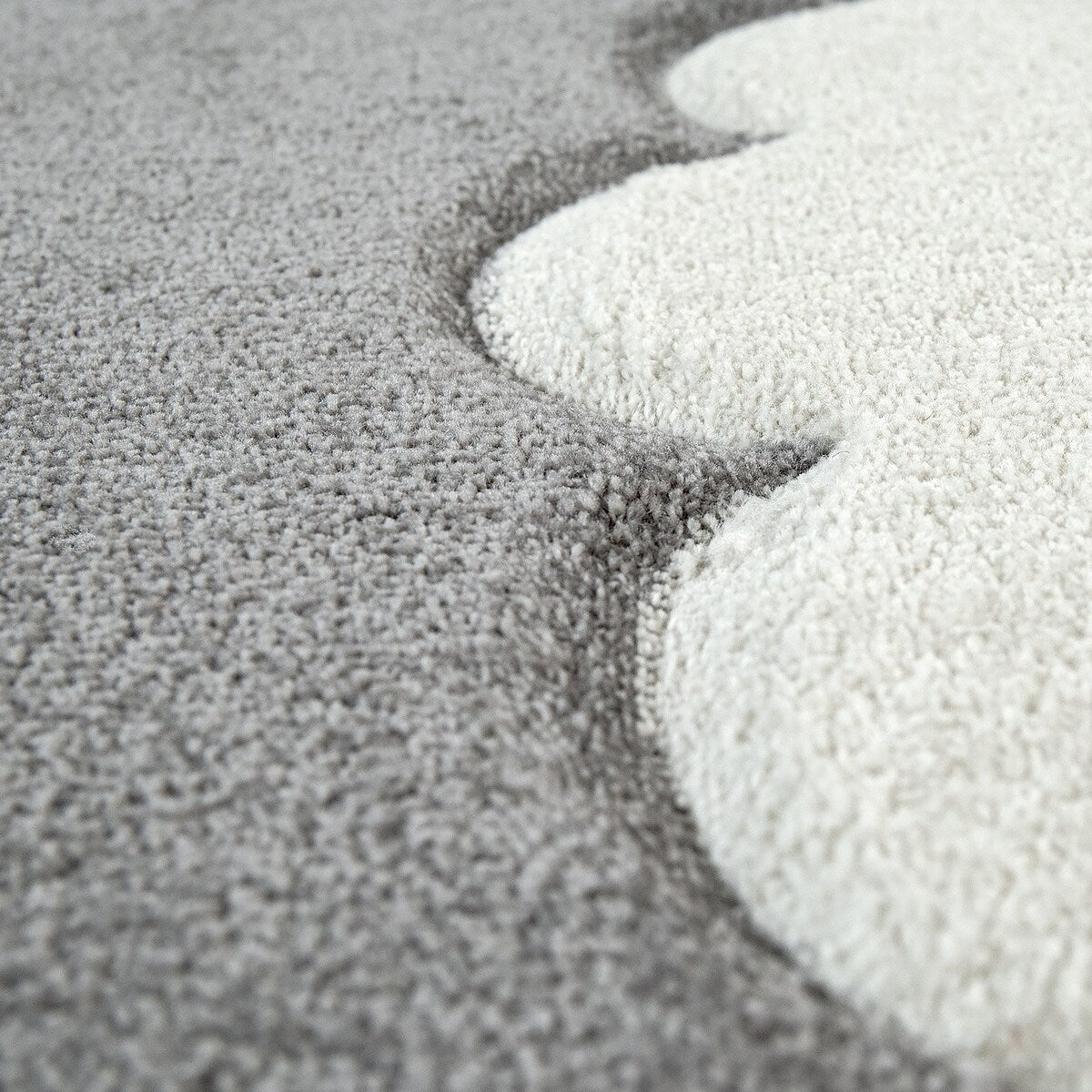 Kids Rug with Clouds in Pastel Colors for Children's Room or Nursery