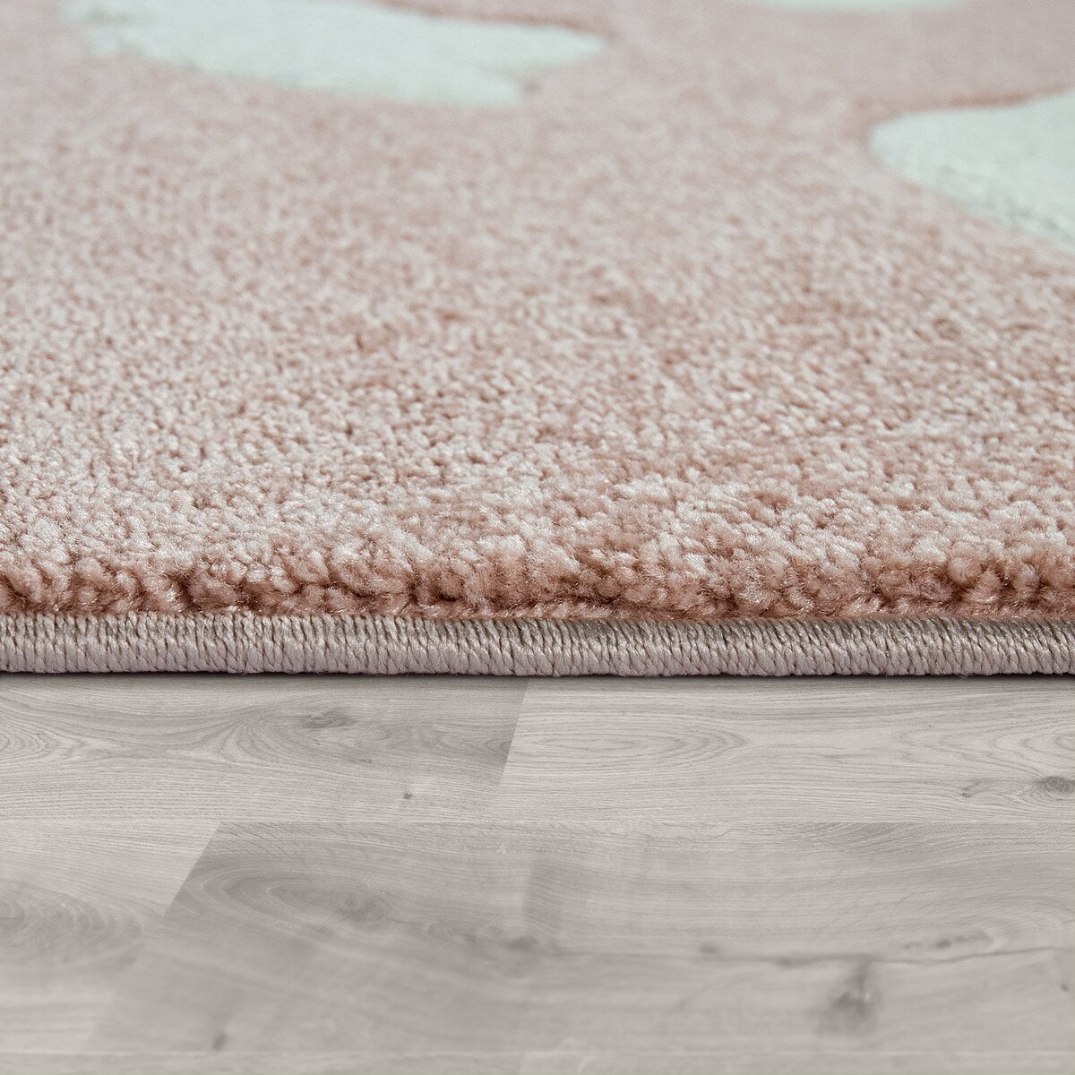 Kids Rug with Clouds in Pastel Colors for Children's Room or Nursery