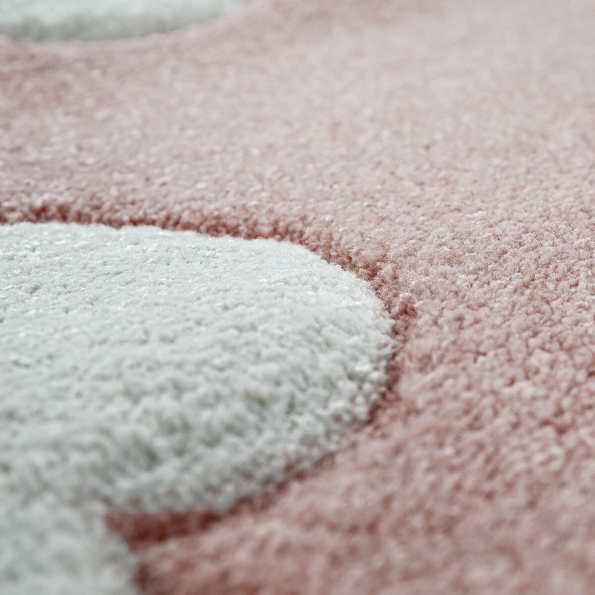 Kids Rug with Clouds in Pastel Colors for Children's Room or Nursery