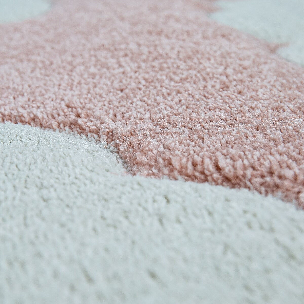 Kids Rug with Clouds in Pastel Colors for Children's Room or Nursery