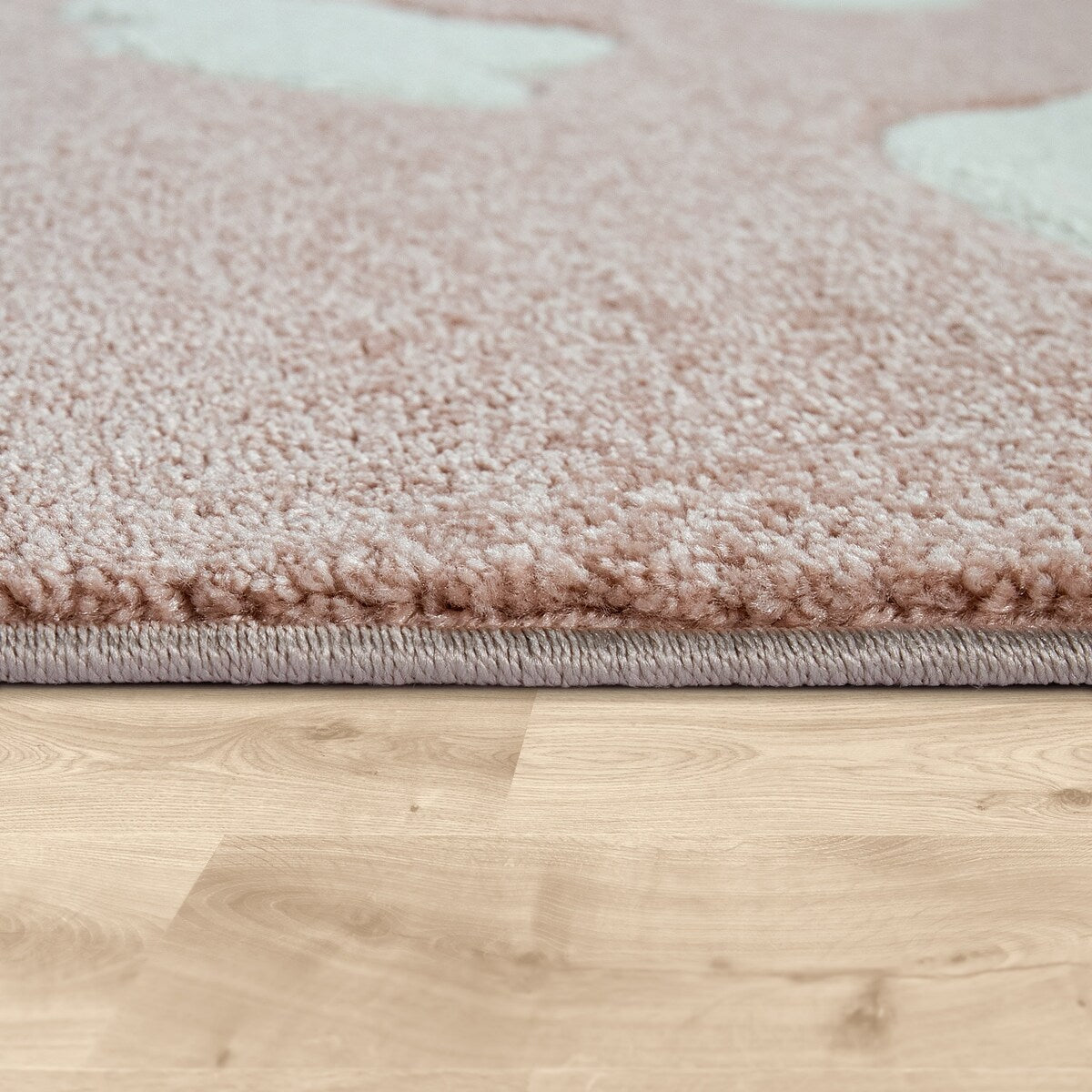 Kids Rug with Clouds in Pastel Colors for Children's Room or Nursery