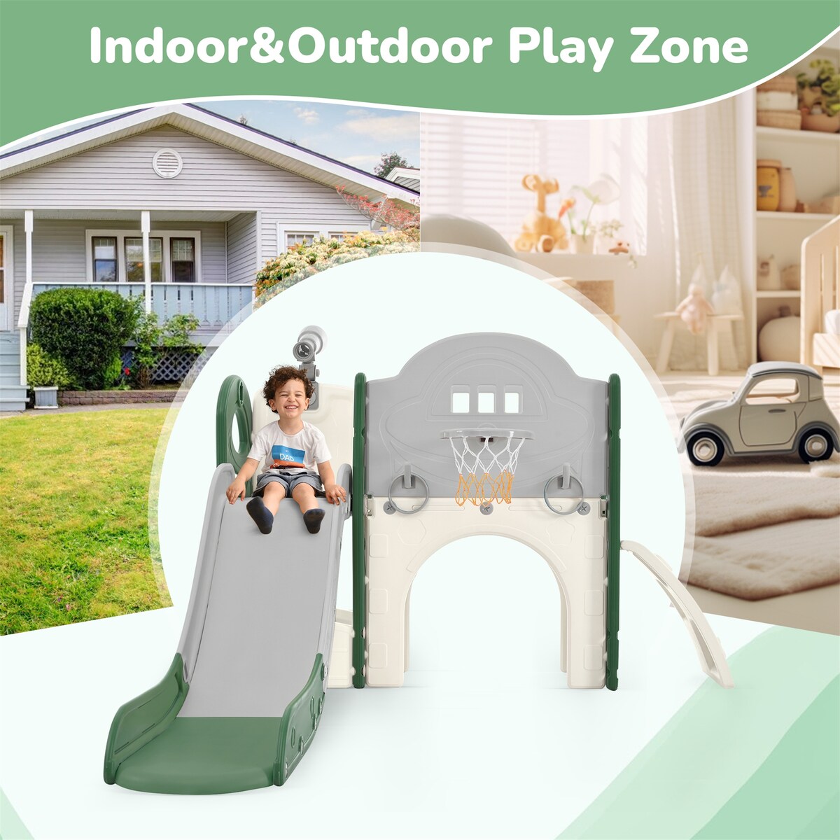 Kids Slide Playset Structure 7 in 1