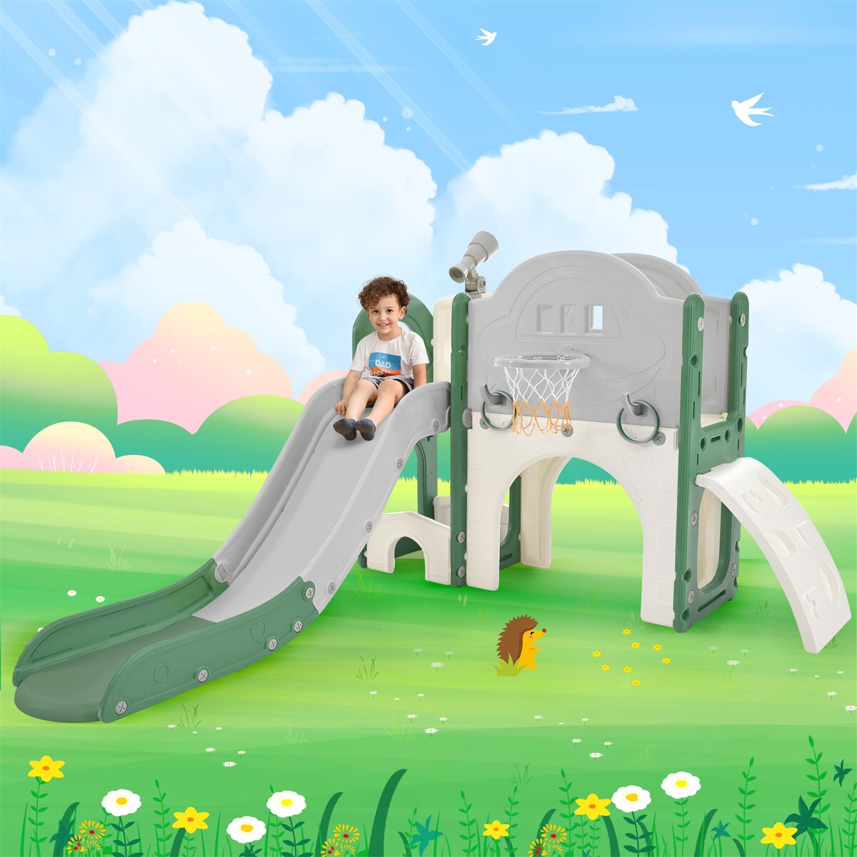 Kids Slide Playset Structure 7 in 1
