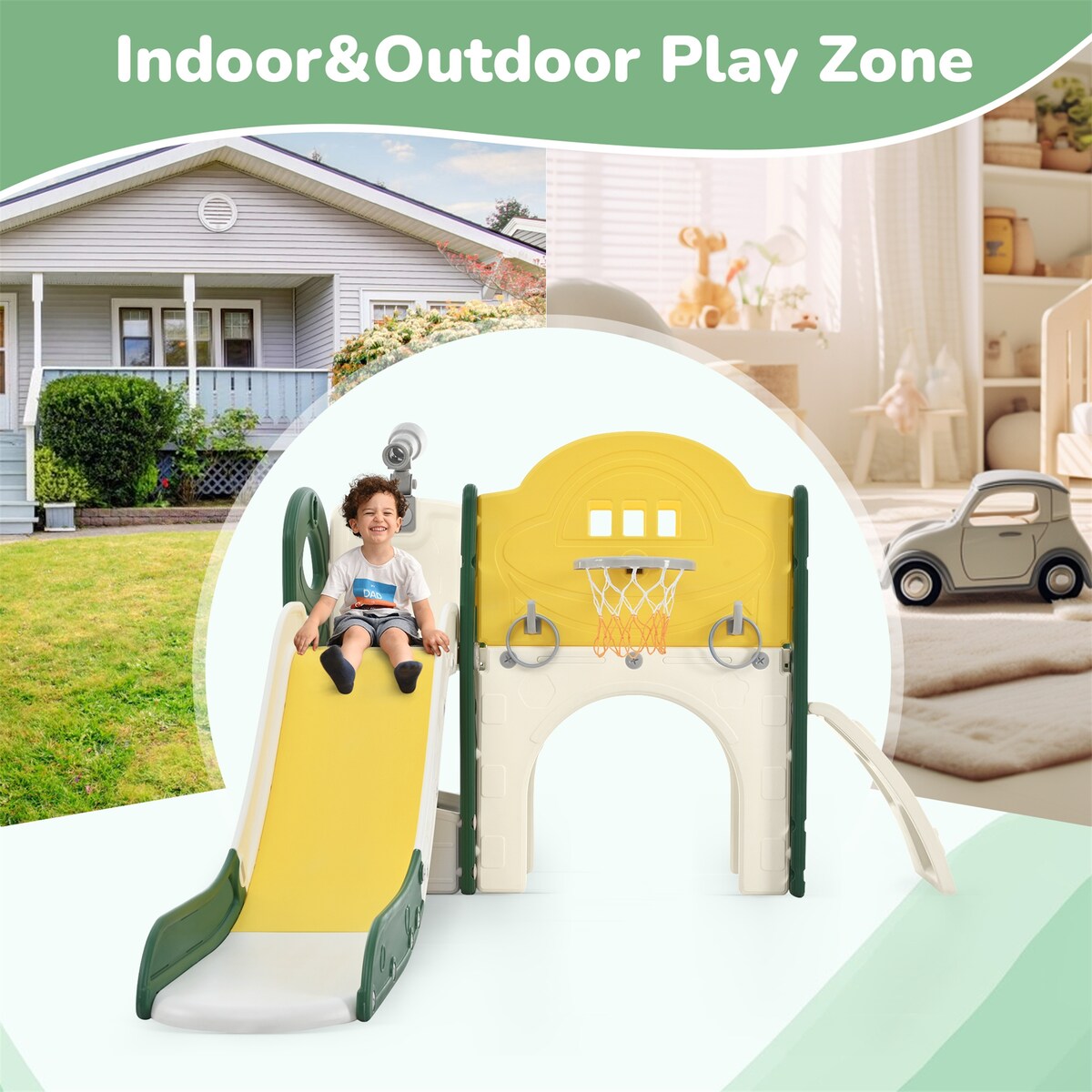 Kids Slide Playset Structure 7 in 1