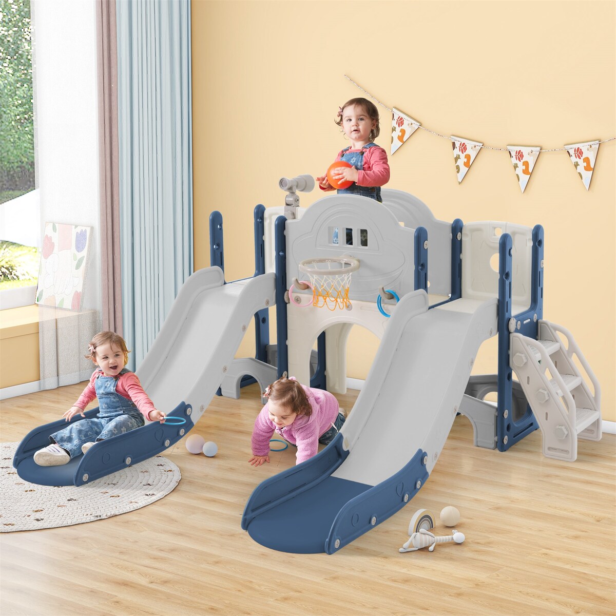Kids Slide Playset Structure 7 in 1