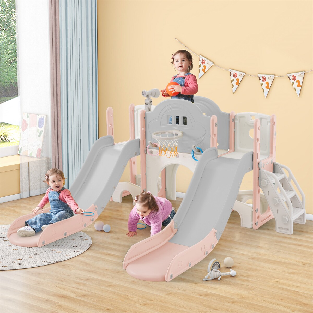 Kids Slide Playset Structure 7 in 1