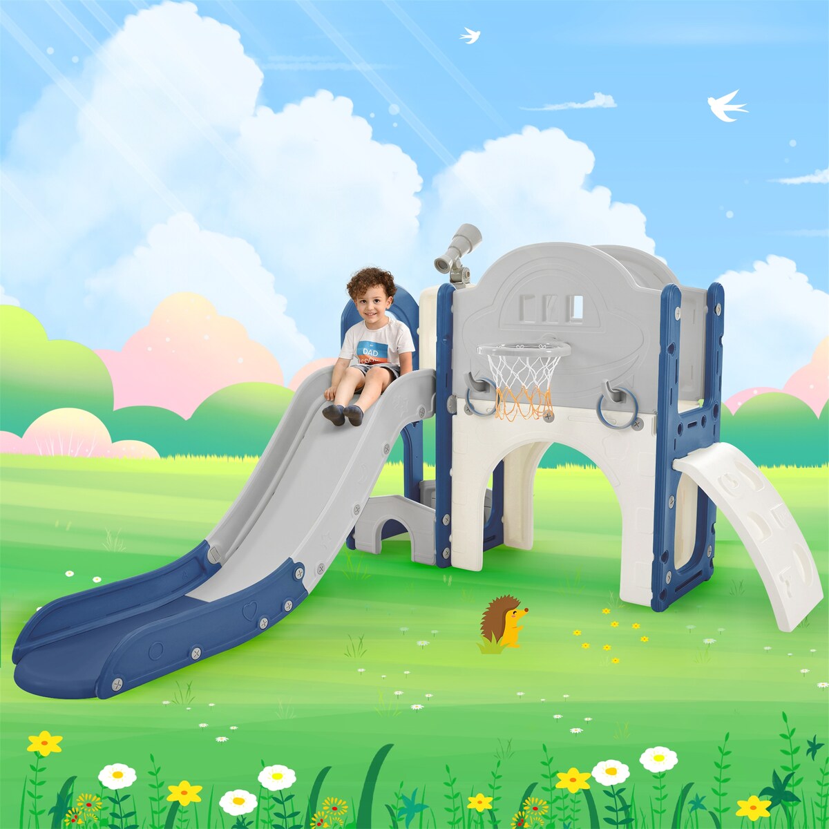Kids Slide Playset Structure 7 in 1