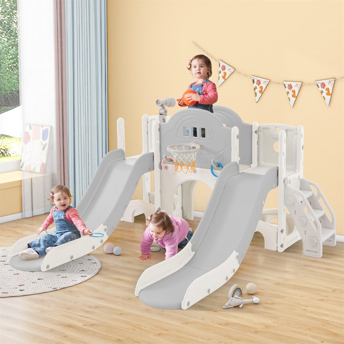 Kids Slide Playset Structure 7 in 1