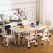 Kids Table and 6 Chair Set Activity Art Table for Classroom Daycares
