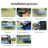 Kids Trampoline with Safety Enclosure Net - 10FT Trampoline for Toddlers Indoor and Outdoor - Parent-Child Interactive G