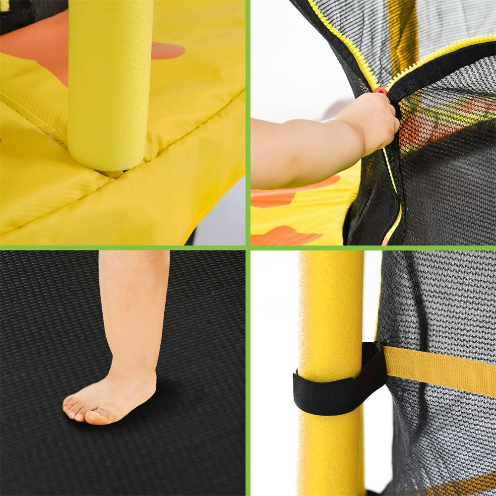 Kids Trampoline with Safety Enclosure Net,Outdoor Indoor Trampoline