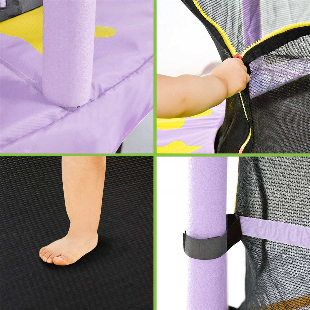 Kids Trampoline with Safety Enclosure Net,Outdoor Indoor Trampoline