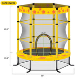 Kids Trampoline with Safety Enclosure Net,Outdoor Indoor Trampoline
