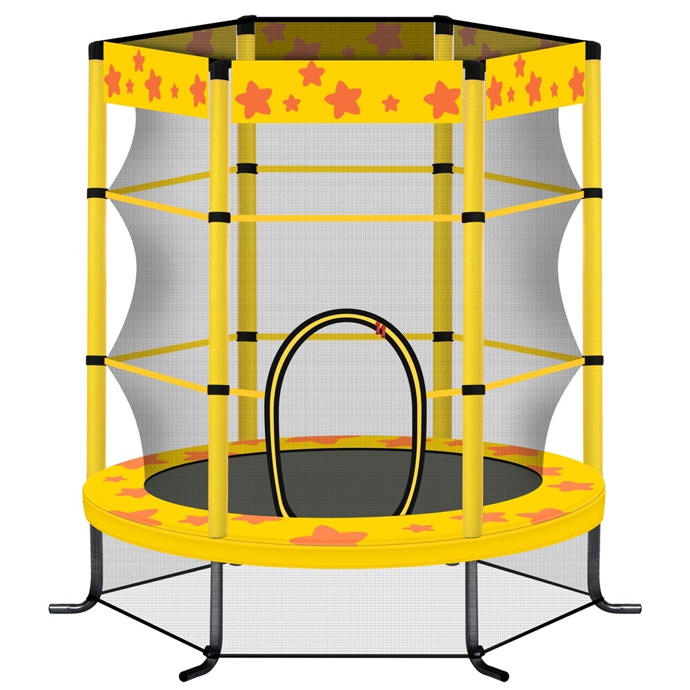 Kids Trampoline with Safety Enclosure Net,Outdoor Indoor Trampoline