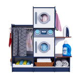 Kids Washer and Dryer Playset, Wooden Pretend Kids Laundry Playset