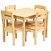 Kids Wooden Table Chair Set 5 Pieces Set Playroom Furniture