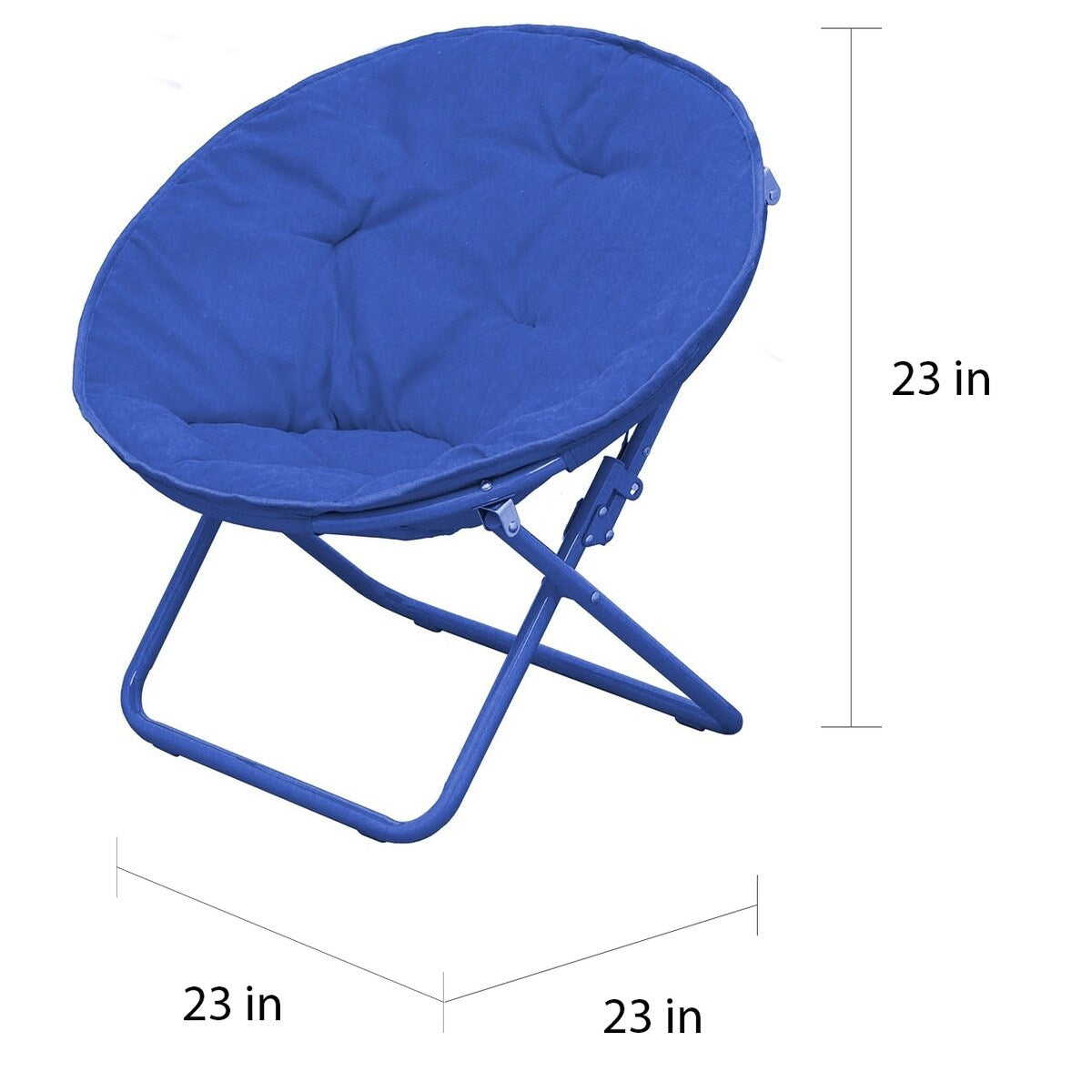 Kids' Solid Color Faux Fur Folding Saucer Chair