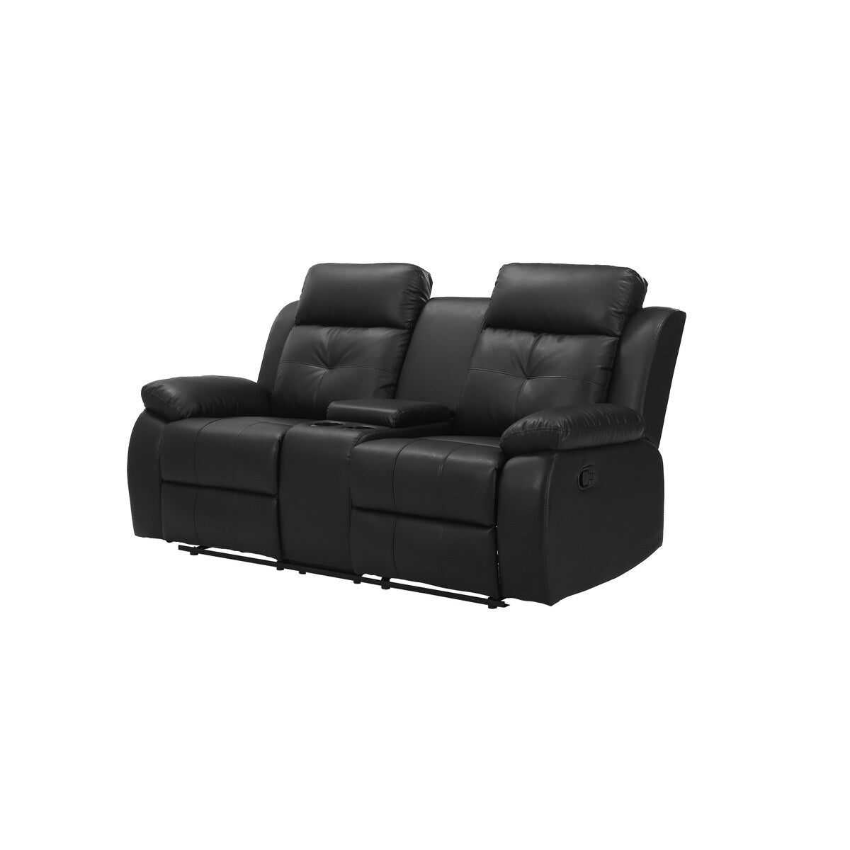 Kiera 2-seater Black Recliner Sofa